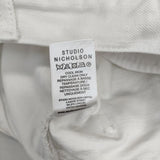 STUDIO NICHOLSON ×ISKO RUTHE SELEDGE DENIM セルビッジ デニムパンツ ホワイト レディース スタジオ ニコルソン【中古】6-0222G∞