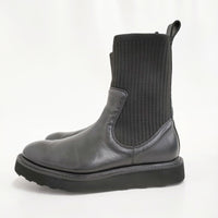 CAMINANDO BEAMS別注ニットカフアンクルブーツ サイズ7 定価37400円 ブーツ 24AW ブラック レディース カミナンド【中古】5-1011T♪