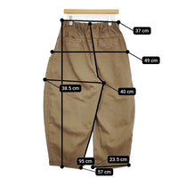 ESTROISLOSE フェード加工ツイルパンツ 定価18480円 EB25309 イージーワイドパンツ 25AW ブラウン レディース エストゥロワルーズ【中古】5-1001G♪