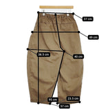 ESTROISLOSE フェード加工ツイルパンツ 定価18480円 EB25309 イージーワイドパンツ 25AW ブラウン レディース エストゥロワルーズ【中古】5-1001G♪