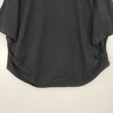 harmonie リサイクルコットン天竺ガゼット6分袖リラックスPO 62560215 Ｔシャツ カットソー ブラック レディース アルモニ【中古】6-0510S∞