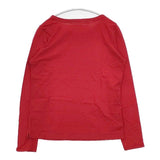 FABRIQUE ベーシックロングスリーブTシャツ 定価8250円 長袖Ｔシャツ カットソー ロンＴ レッド レディース ファブリケ【中古】6-0222M∞