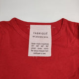 FABRIQUE ベーシックロングスリーブTシャツ 定価8250円 長袖Ｔシャツ カットソー ロンＴ レッド レディース ファブリケ【中古】6-0222M∞