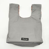 BEAMS リバーシブルチェックショッパーS 定価4950円 エコバッグ トートバッグ オレンジ グレー ユニセックス ビームス【中古】6-0212G∞