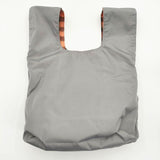 BEAMS リバーシブルチェックショッパーS 定価4950円 エコバッグ トートバッグ オレンジ グレー ユニセックス ビームス【中古】6-0212G∞