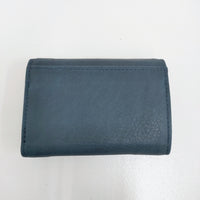 VU PRODUCT leather mini wallet FIGARO レザーミニウォレット 定価19800円 三つ折り財布 ネイビー系 レディース ヴウプロダクト【中古】5-1011G♪