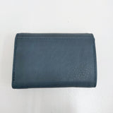 VU PRODUCT leather mini wallet FIGARO レザーミニウォレット 定価19800円 三つ折り財布 ネイビー系 レディース ヴウプロダクト【中古】5-1011G♪