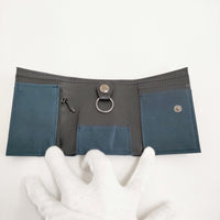 VU PRODUCT leather mini wallet FIGARO レザーミニウォレット 定価19800円 三つ折り財布 ネイビー系 レディース ヴウプロダクト【中古】5-1011G♪