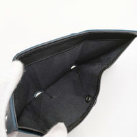 VU PRODUCT leather mini wallet FIGARO レザーミニウォレット 定価19800円 三つ折り財布 ネイビー系 レディース ヴウプロダクト【中古】5-1011G♪