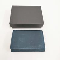 VU PRODUCT leather mini wallet FIGARO レザーミニウォレット 定価19800円 三つ折り財布 ネイビー系 レディース ヴウプロダクト【中古】5-1011G♪