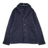 45R/45rpm コットンシェットランドの908ショールカラー 定価88000円 ジャケット ネイビー レディース フォーティーファイブアールピーエム【中古】5-1123T♪