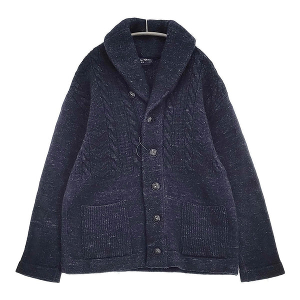 45R/45rpm コットンシェットランドの908ショールカラー 定価88000円 ジャケット ネイビー レディース フォーティーファイブアールピーエム【中古】5-1123T♪