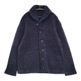 45R/45rpm コットンシェットランドの908ショールカラー 定価88000円 ジャケット ネイビー レディース フォーティーファイブアールピーエム【中古】5-1123T♪