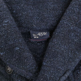 45R/45rpm コットンシェットランドの908ショールカラー 定価88000円 ジャケット ネイビー レディース フォーティーファイブアールピーエム【中古】5-1123T♪