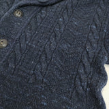 45R/45rpm コットンシェットランドの908ショールカラー 定価88000円 ジャケット ネイビー レディース フォーティーファイブアールピーエム【中古】5-1123T♪