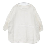 si-si-si comfort リネンプルオーバー 半袖 ブラウス シャツ キナリ オフホワイト レディース スースースーコンフォート【中古】6-0510S∞