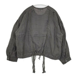 Vlas Blomme ウォッシュドリネンレースステッチブラウス 定価41800円 13110035 ブラウス シャツ チャコールグレー レディース ヴラスブラム【中古】6-0408M∞