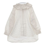 nest Robe/UpcycleLino 01213-1035 ラッフルカラー 定価25300円 ブラウス シャツ アイボリー レディース ネストローブ/アップサイクルリノ【中古】6-0408M∞