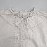 nest Robe/UpcycleLino 01213-1035 ラッフルカラー 定価25300円 ブラウス シャツ アイボリー レディース ネストローブ/アップサイクルリノ【中古】6-0408M∞