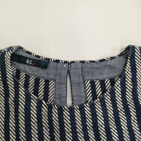 45R/45rpm カルゼヒッコリープルメリア刺繍ワンピース 定価66000円 ネイビー レディース フォーティーファイブアールピーエム【中古】5-1001M♪