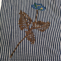 45R/45rpm カルゼヒッコリープルメリア刺繍ワンピース 定価66000円 ネイビー レディース フォーティーファイブアールピーエム【中古】5-1001M♪
