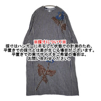 45R/45rpm カルゼヒッコリープルメリア刺繍ワンピース 定価66000円 ネイビー レディース フォーティーファイブアールピーエム【中古】5-1001M♪