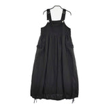nest Robe UpcycleLino チノコンビサロペットワンピース 定価37400円 ワンピース 25SS ブラック レディース ネストローブ【中古】5-1001M♪