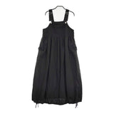 nest Robe UpcycleLino チノコンビサロペットワンピース 定価37400円 ワンピース 25SS ブラック レディース ネストローブ【中古】5-1001M♪