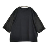 nest Robe コットン×リネンドッキングプルオーバー Ｔシャツ カットソー 24SS ブラック レディース ネストローブ【中古】6-0407S♪