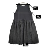 nest Robe コットンリネンドッキング ノースリーブ ロングワンピース 01242-1519 ワンピース 24SS ブラック レディース ネストローブ【中古】6-0407S♪