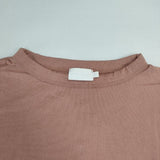 handvaerk IP42-01 フレンチスリーブ 半袖Ｔシャツ カットソー ピンク レディース ハンドバーク【中古】6-0510S∞