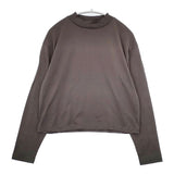 handvaerk ペルー製 モックネック IP42-02 長袖Ｔシャツ カットソー ロンＴ グレー レディース ハンドバーク【中古】6-0222M∞