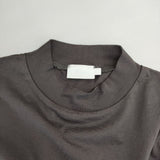 handvaerk ペルー製 モックネック IP42-02 長袖Ｔシャツ カットソー ロンＴ グレー レディース ハンドバーク【中古】6-0222M∞