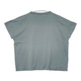 handvaerk IP42-01 フレンチスリーブ 半袖Ｔシャツ カットソー ブルーグリーン レディース ハンドバーク【中古】6-0510S∞
