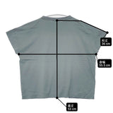 handvaerk IP42-01 フレンチスリーブ 半袖Ｔシャツ カットソー ブルーグリーン レディース ハンドバーク【中古】6-0510S∞