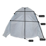 ORCIVAL OR-B0273 コットンバンドカラーシャツ ストライプ 長袖シャツ ブルー ホワイト レディース オーシバル/オーチバル【中古】6-0222M∞