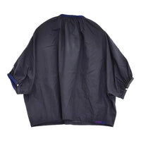 INDIA INDUSTRY スビンコットン 刺繍プルオーバーシャツ 定26400円 インド製 25SS ネイビー レディース インディアインダストリー【中古】5-1001S♪
