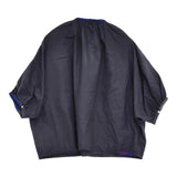INDIA INDUSTRY スビンコットン 刺繍プルオーバーシャツ 定26400円 インド製 25SS ネイビー レディース インディアインダストリー【中古】5-1001S♪