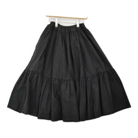 mina perhonen 未使用 moment ティアードスカート 38 定価77000円 ada5425 ロング 25AW ブラック レディース ミナペルホネン【中古】5-0930G♪