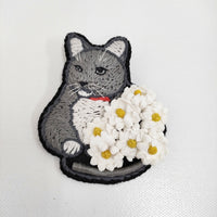 la fleur Jay 猫のジェイ ブローチ 定価46200円 c2505 ブローチ グレー レディース ラフルール【中古】5-1011G♪