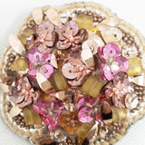 tamas スパンコール ビーズ ブローチ ゴールド ピンク レディース タマス【中古】5-1112G◎