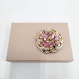 tamas スパンコール ビーズ ブローチ ゴールド ピンク レディース タマス【中古】5-1112G◎