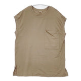 Ron Herman ポケット付き ノースリーブ 和紙混 XS Ｔシャツ カットソー ブラウン レディース ロンハーマン【中古】6-0510S∞