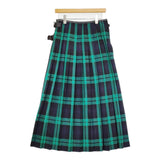 O'NEIL OF DUBLIN キルトスカート ラップスカート マキシ丈 マルチコンビ 定価39600円 ネイビー グリーン レディース オニールオブダブリン【中古】5-1123T♪