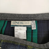 O'NEIL OF DUBLIN キルトスカート ラップスカート マキシ丈 マルチコンビ 定価39600円 ネイビー グリーン レディース オニールオブダブリン【中古】5-1123T♪