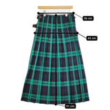 O'NEIL OF DUBLIN キルトスカート ラップスカート マキシ丈 マルチコンビ 定価39600円 ネイビー グリーン レディース オニールオブダブリン【中古】5-1123T♪
