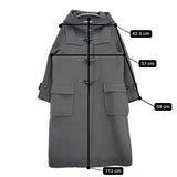 UNITED ARROWS Wメルトンダッフルコート 定価79200円 サイズ38 ダッフルコート チャコールグレー レディース ユナイテッドアローズ【中古】5-1123A♪