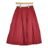 YAECA WRITE 98662 TUCK SKIRT コットンリネン タックスカート ロングスカート レッド RED レディース ヤエカ ライト【中古】6-0215M∞