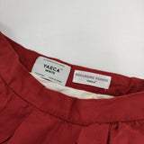 YAECA WRITE 98662 TUCK SKIRT コットンリネン タックスカート ロングスカート レッド RED レディース ヤエカ ライト【中古】6-0215M∞