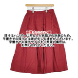 YAECA WRITE 98662 TUCK SKIRT コットンリネン タックスカート ロングスカート レッド RED レディース ヤエカ ライト【中古】6-0215M∞